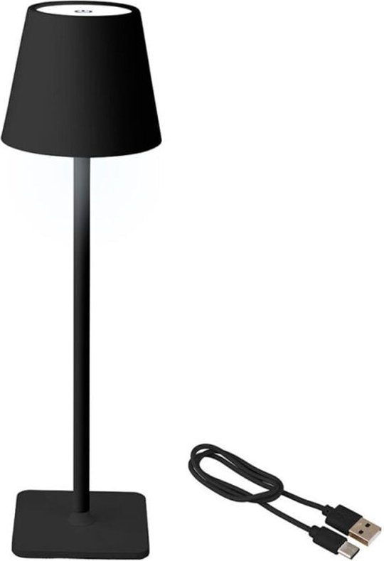 Wiederaufladbare LED-Tischleuchte für den Innen- und Außenbereich und 3 Leuchtmodi (inkl. Batterien und Kabel) IP44 Ø11x...