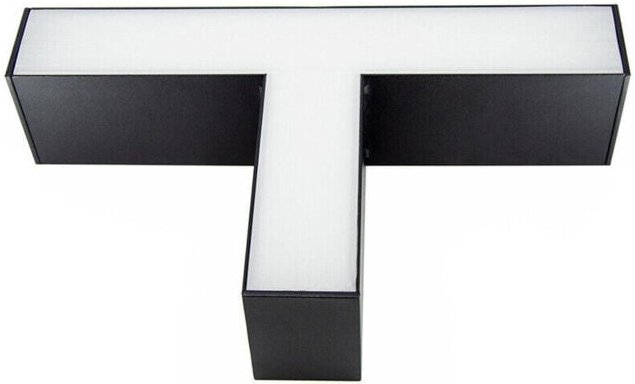 Trade Shop - copy of LAMPADA DI RACCORDO CONNETTORE A L PER LAMPADARIO 12W LUCE SELEZIONABILE CCT LL57-L-3C - Schwarz