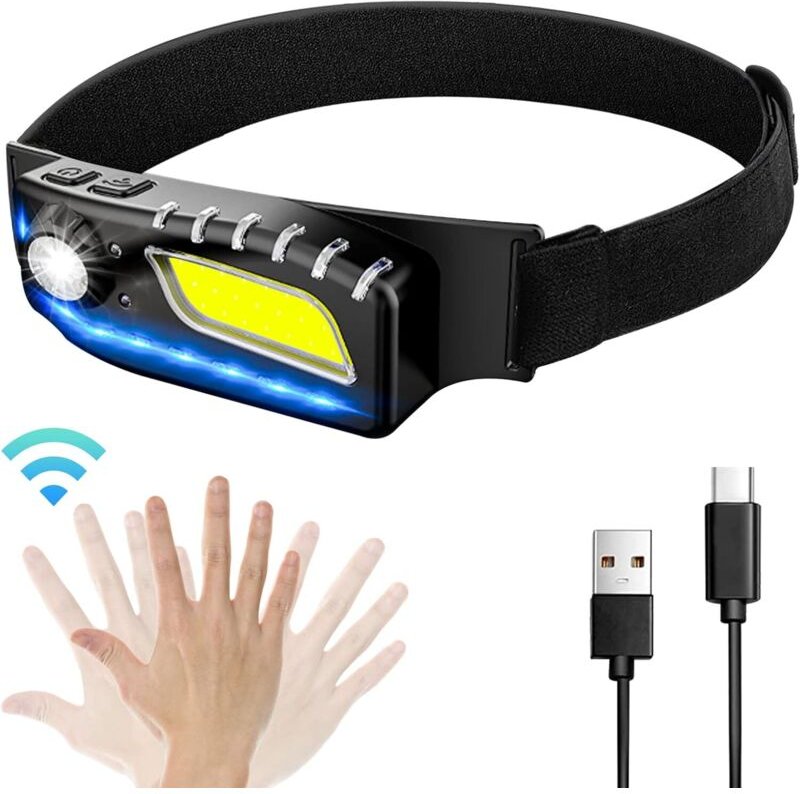 Wiederaufladbare Stirnlampe, extrem leistungsstarke Lauf-Stirnlampe, 1500 Lumix 6 Modi USB-Stirnlampe für Kinder zum Les...