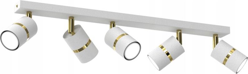 JOKEYS Streifen-Deckenleuchte, verstellbar, 5x GU10, Weißgold