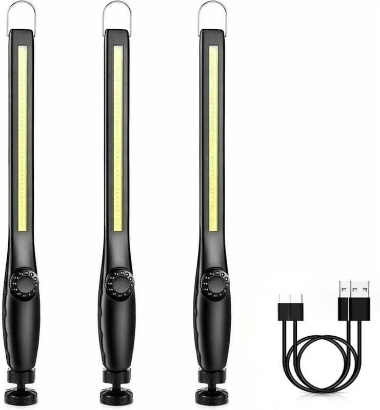 LED-Arbeitsleuchte für Mechaniker, Werkstatt-/Baustellenleuchte, wiederaufladbare magnetische Garagenleuchte, leistungss...