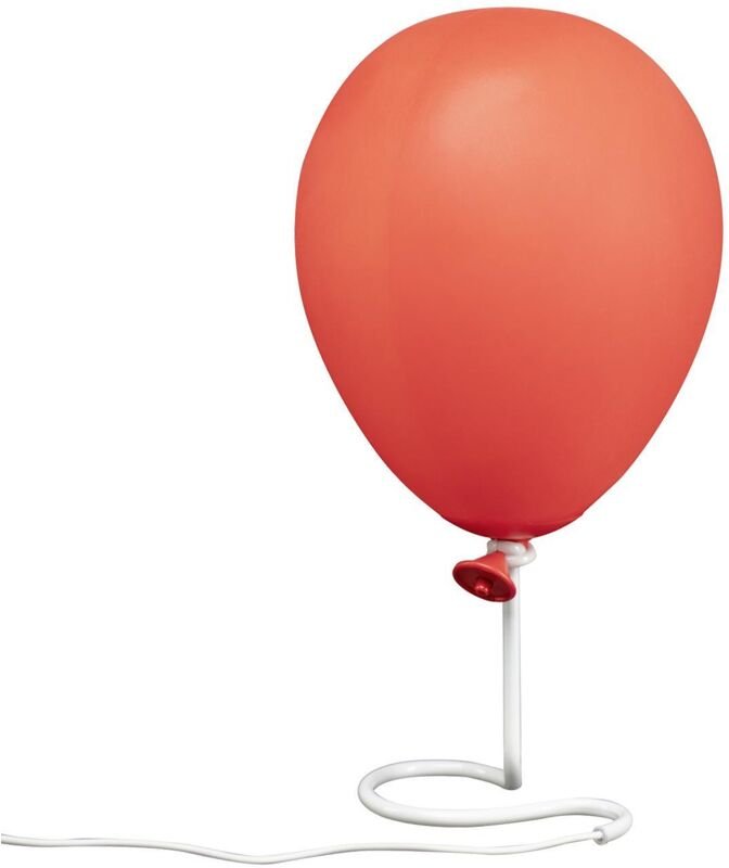 Thumbnail - Stephen King Es Tischlampe Luftballon aus Kunststoff, leuchtet in rot.