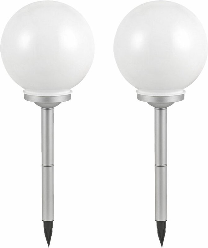 Solarlampen für Außen Kugeln Garten Kugelleuchten Außen Set Solar Gartenlampen Solar Kugeln, mit Erdspieß in weiß, 4x le...