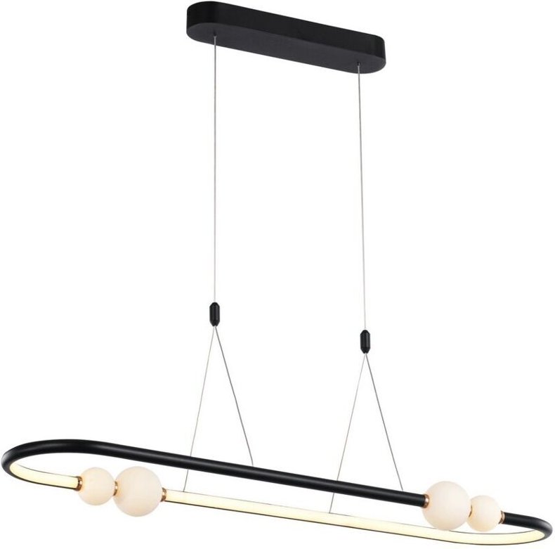 Lausanne - Moderner LED-hängender Anhänger Schwarz, Rosa, Warmweiß 3000K 2640lm Dimmbar - Italux