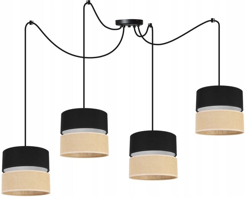 Spider Deckenhängelampe, Lampenschirm 20 Cm Schwarz