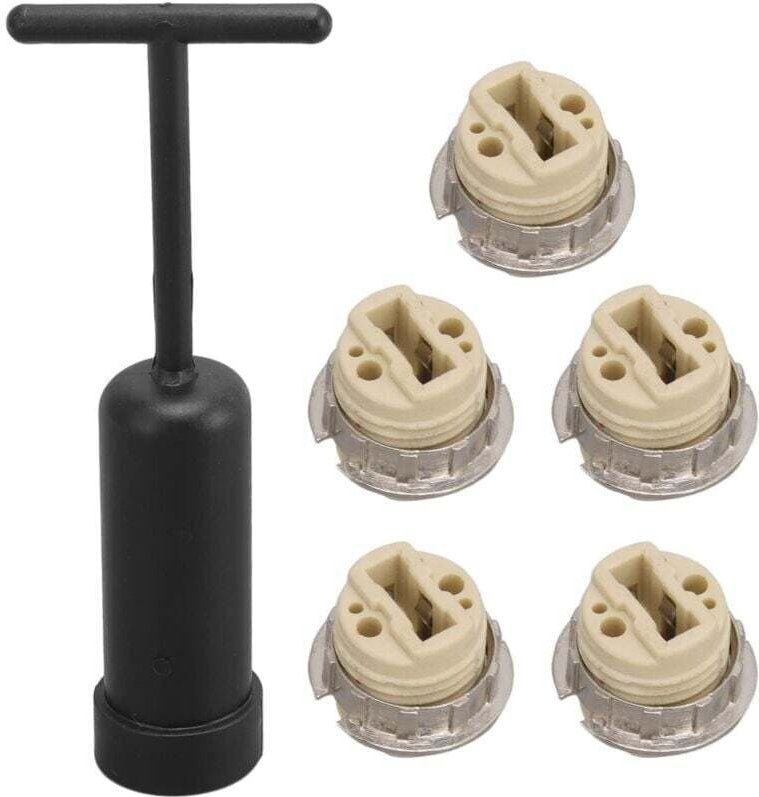 G9-Lampensockel, kompakter Federmechanismus, 5-teilige G9-Keramik-Lampenfassung, hochtemperaturbeständig, fest für Schei...