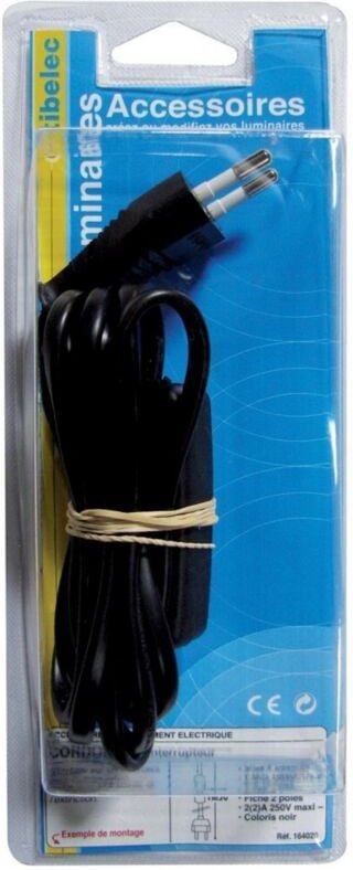 TIBELEC Kabel und Schalter, Kunststoff, schwarz TIBELEC