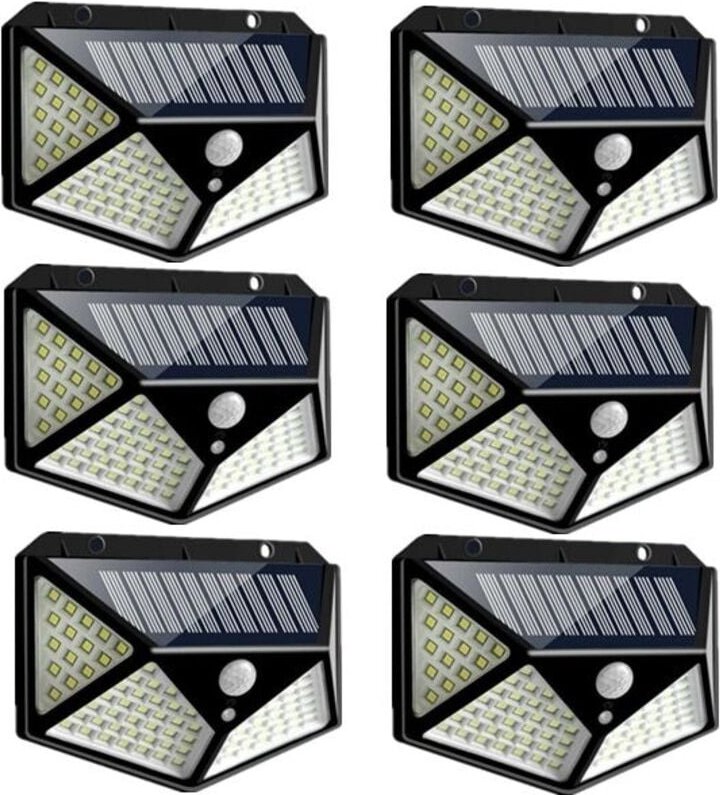 100LED Solarleuchte IP65 Wasserdicht für den Außenbereich - 6er-Pack