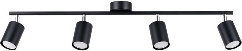 Lemmi Moderne Deckenstrahlerleiste Schwarz 4x GU10 - Sollux