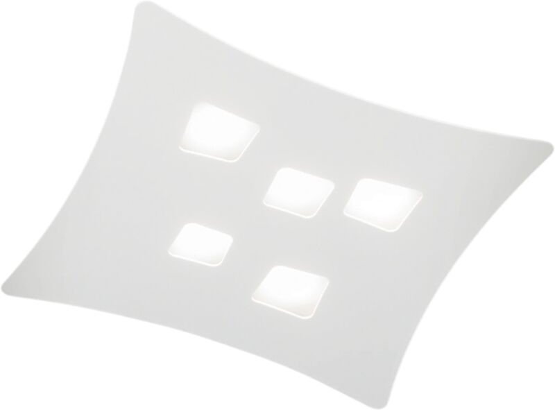 G.e.a.luce - Isotta Deckenleuchte 5x GX53 Weiß – Metall 50x55 cm, modernes Design, max. 5x8W, IP20, ohne Leuchtmittel
