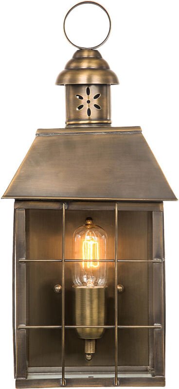 Elstead - Hyde Park - 1 Licht Außenwandlaterne Licht Massiv Messing IP44, E27