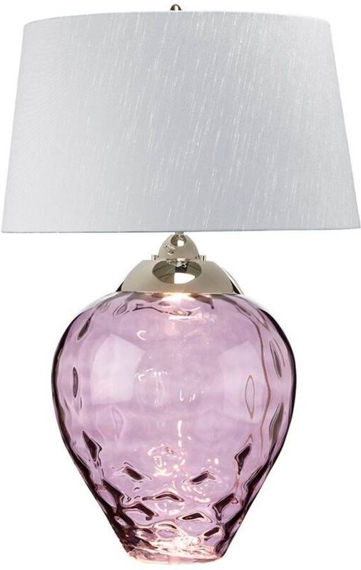 Elstead - Tischleuchte Beistelllampe led Tischlampe Schlafzimmerlampe Lila Glas h 78,7cm