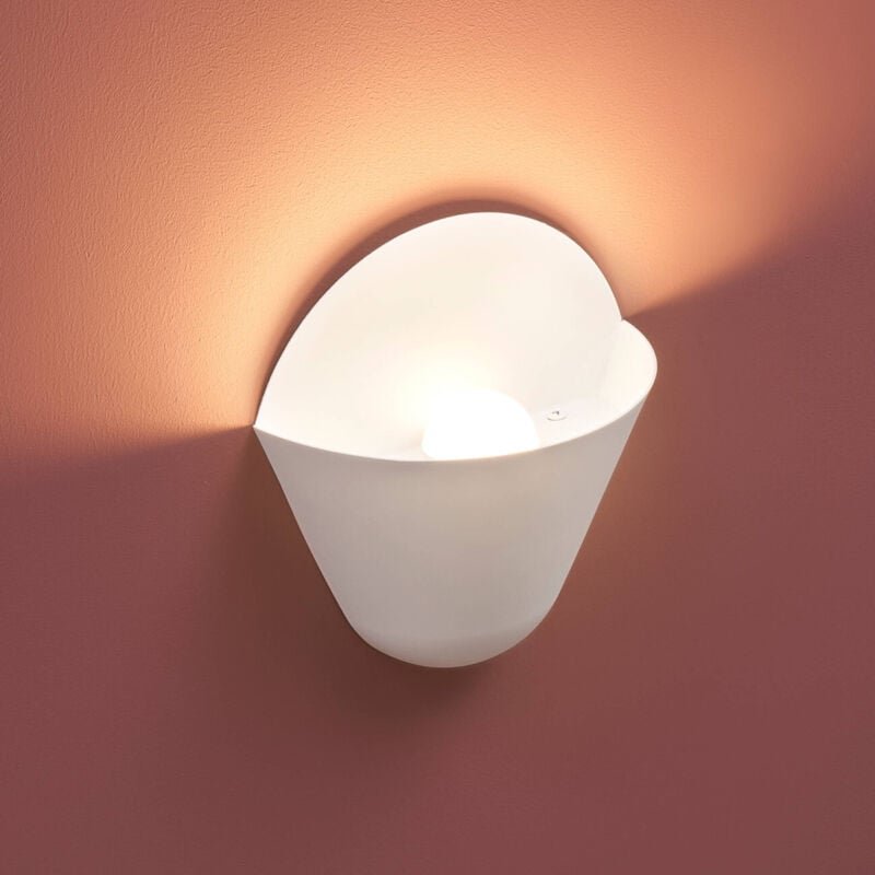 Konische LED-Wandleuchte mit weißem Design - Flo