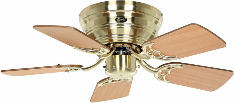 Deckenventilator Classic Flat iii Messing gebürstet 75