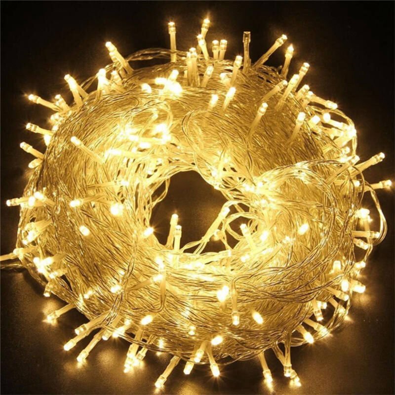 Thumbnail - SWANEW 200M 1000 LED Lichterkette 8 Lichtmodi Wasserdicht Party Garten Strom Beleuchtung Innen Außen Weihnachten Hochzei...