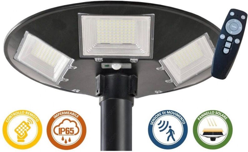 Trade Shop - lampione led mit solar 200 w IP65 first SO-GD-200W -