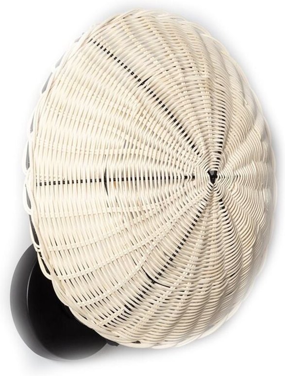 Wandleuchte Rattan Salmor Schwarz