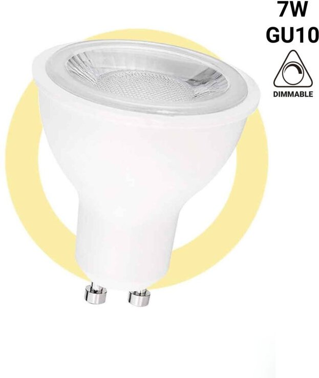 LED-Lampe GU10 - 7W - Dimmbar - Ø50mm - Optik 45º