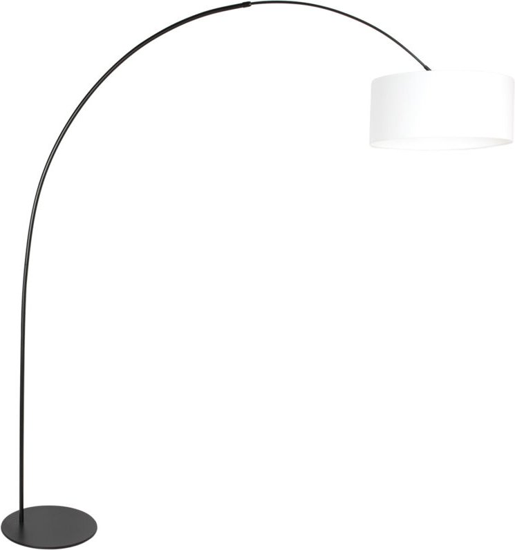 Anne Lighting - stehlampe - Curve - weiß schwarz - metall -