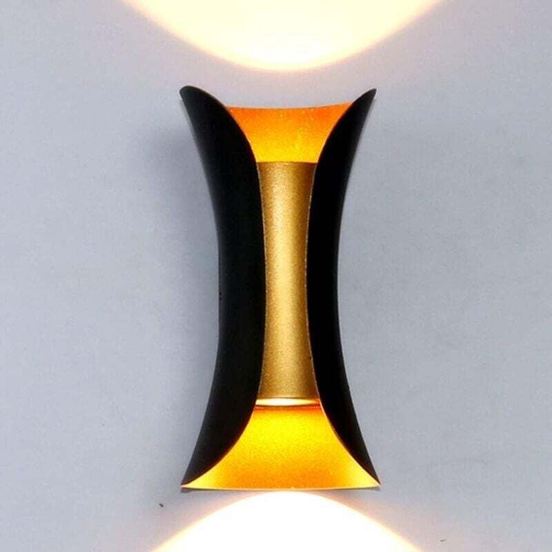 Moderne 10-W-Wandleuchte für den Innenbereich, nach oben/unten schwenkbare Außenwandleuchte, Metall-Wandlampe, 3000 K wa...