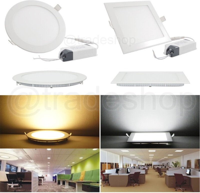 Trade Shop Traesio - Trade Shop - LED-Panel rund oder quadratisch 3 6 12 18 20 25W Einbauleuchte kalt warm neutral - Pla...