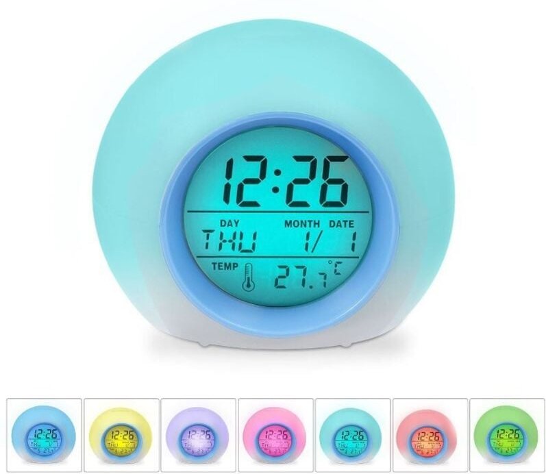 BEBUSINGOTO Digitaler Wecker, Digitaler Wecker mit LED Digitaler Wecker Zeit Temperatur Anzeige, Schlummerwecker Reisewe...