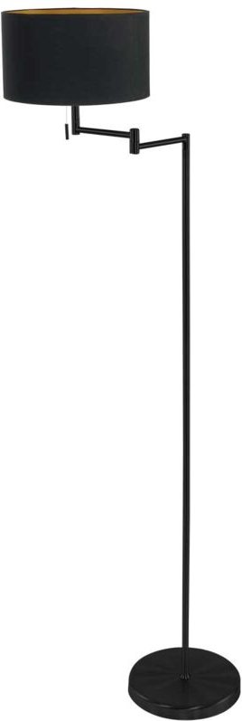 Mexlite - stehlampe - Bella - schwarz - leinen metall - ø 45cm -
