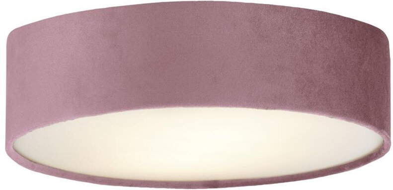 Thumbnail - Searchlight Drum Pleat 2 Light Velvet Flush, Rosaton