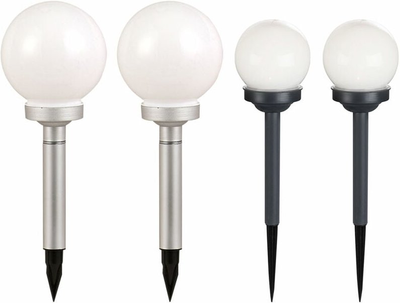 4er Set led Solar Außen Leuchten Garten Beleuchtung Kugel Lampen Terrassen Weg Licht Strahler