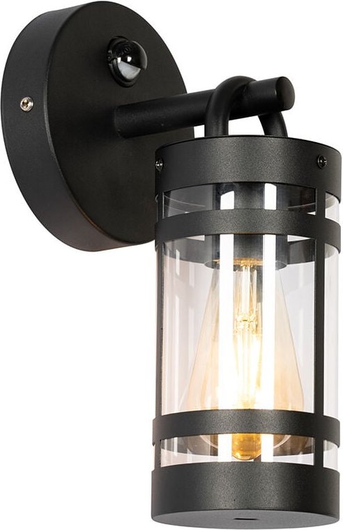 Außenwandleuchte schwarz IP44 mit Bewegungssensor - Ruben