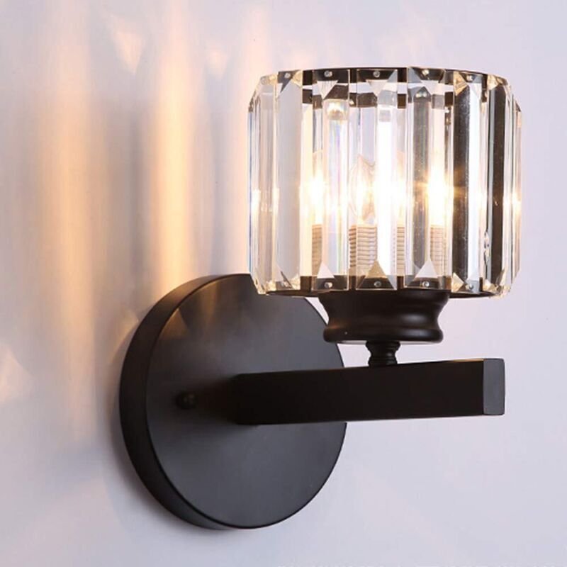 Exquisite postmoderne LED-Wandleuchte aus Metall mit Kristall-Design für die Heimdekoration, Wohnzimmer-TV-Wandleuchte, ...