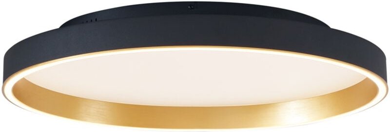 Design-Deckenleuchte schwarz mit Gold 60cm inkl. led 3-Stufen-Schalter - Ingo