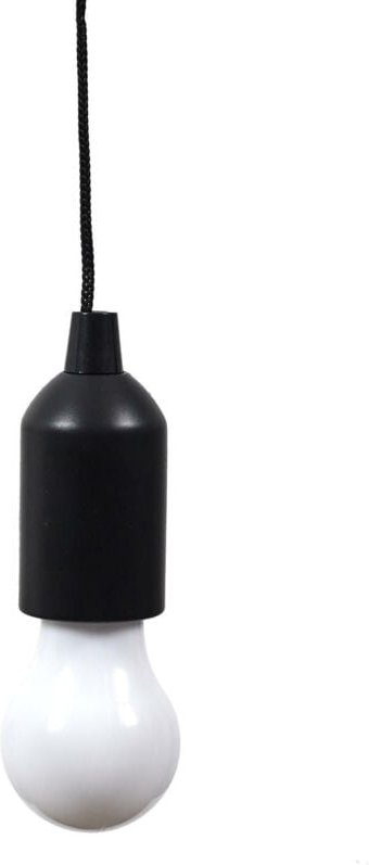 Hängelampe, schwarze Glühbirne, an einer Schnur, 110 cm, milchiger Schirm