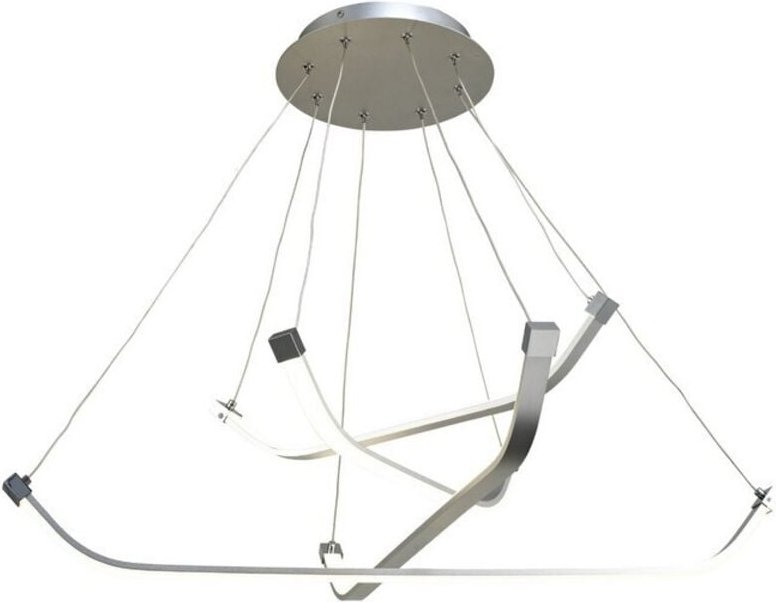 Inspired Mantra - Papua - Decken-LED-Licht 36W, 2800lm, 3000K poliertes Chrom, weißes Acryl