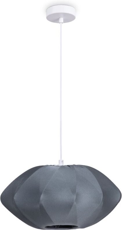Hängelampe Pendellampe Wohnzimmer Schlafzimmer Esszimmer Modern Nylon E27 Grau, Pendelleuchte - Typ 2 - Paco Home