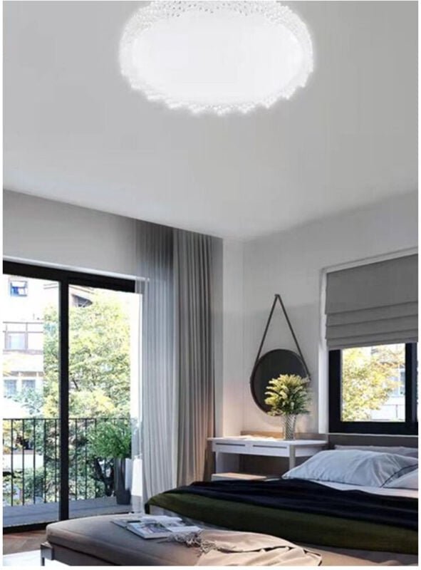 Trade Shop Traesio - Trade Shop - interne deckenleuchte 45W gezackte kante kaltlicht FST-40A25534 38,5 cm -