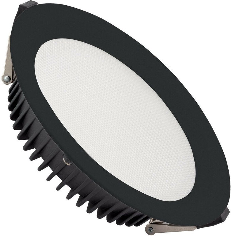 Ledkia - LED-Downlight20W New Aero Slim 130 lm/W Mikroprismatisch (UGR17) lifud Schwarz Schnitt Ø155 mm Neutrales Weiß 3...