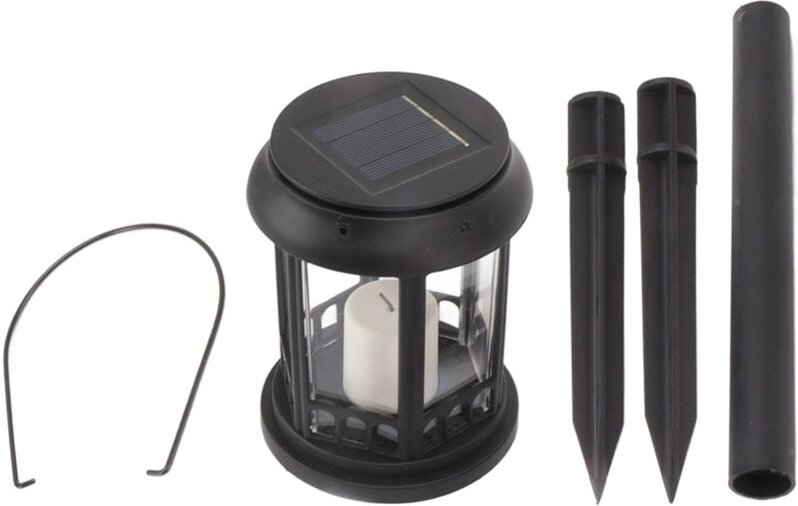 Set mit 6 energiesparenden LED-Solarleuchten mit IP44-Schutzart und korrosionsbeständigen Haken für Gartenwege