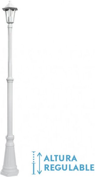 Auriga outdoor aluminium straßenlampe 1xe27 white ip44 220x20x20x20 cm höhenverstellbar