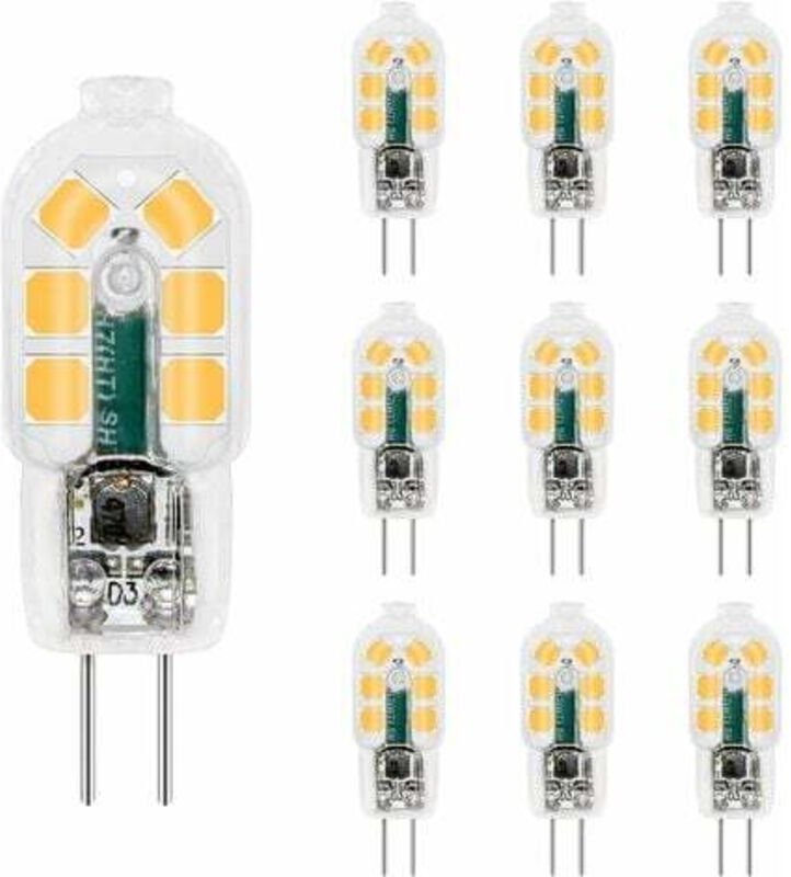 G4 LED-Lampe, 12 V, 2 W, Neutralweiß (4000 K), 200 lm, entspricht einer G4 10- oder 20-W-Halogenlampe, nicht dimmbar, AC...