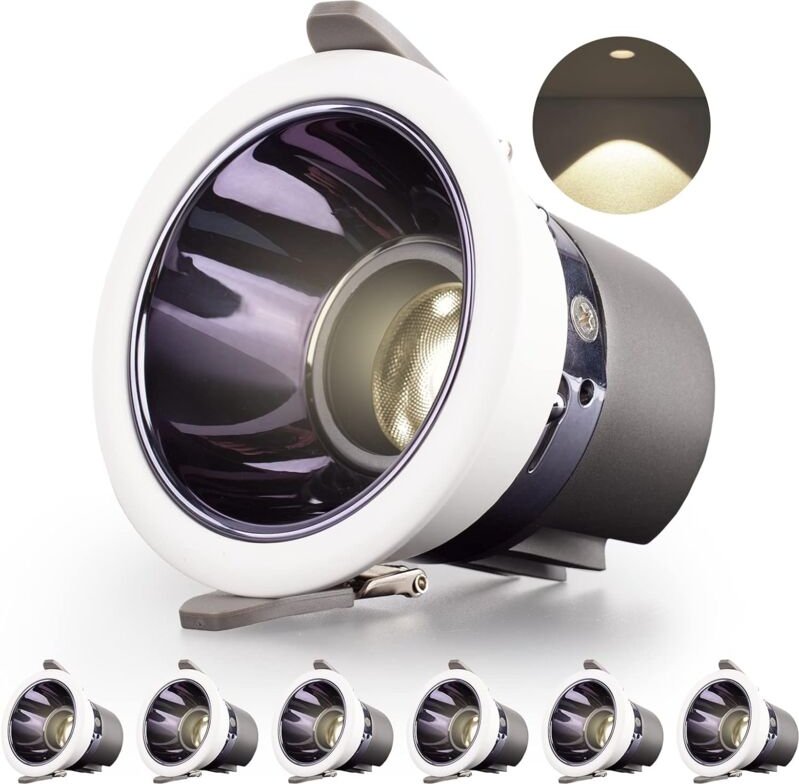 Thumbnail - LED-Einbaustrahler für Badezimmer, 6 Stück, 7 w, 700 lm = 70 w, Glühlampe, IP44, Naturweiß 4000 k, ac 220–240 v, Ausschn...