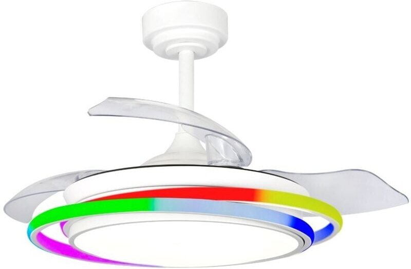 Antila Mini rgb Weißer LED-Lüfter 45W 4500Lm cct Dim