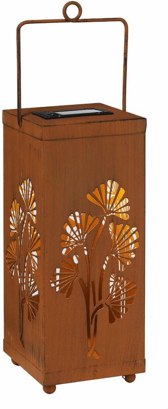 Thumbnail - LED Solar Schatten Laterne Rost Optik - 27 cm - Garten Deko Leuchte aus Metall