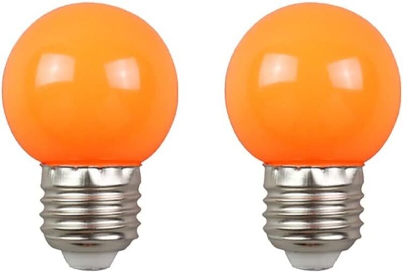 E27-Glühbirnenfassung, 2 W, Edison-LED-Glühbirne, orangefarbene Glühbirne für Golf, Terrasse für Partys, Weihnachten, 10...