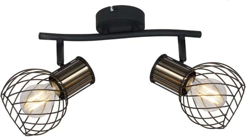 Strahler S-Bogen, Metallgeflecht-Schrime schwarz matt goldfarben