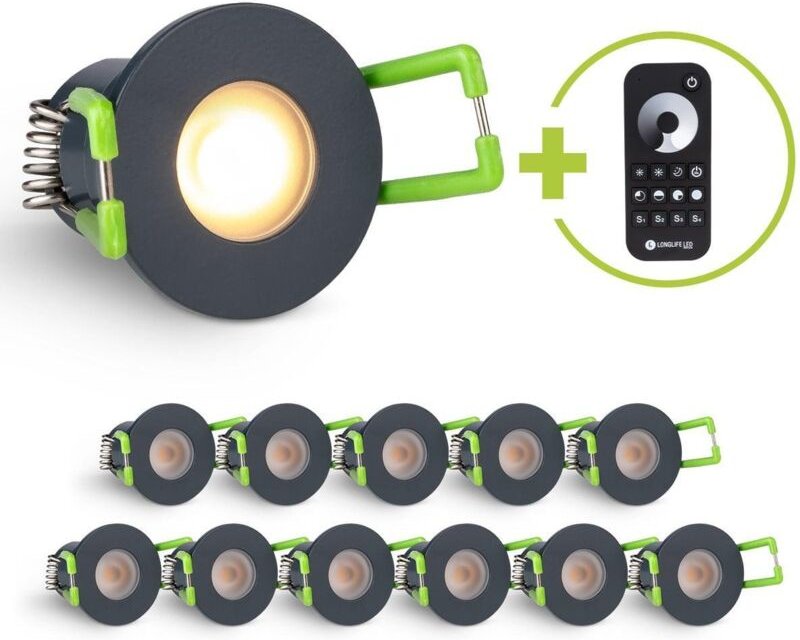 Einbaustrahler Mini Livorno 3W 2700K IP65 - Farbe: anthrazit RAL 7016 - Anzahl: 12x