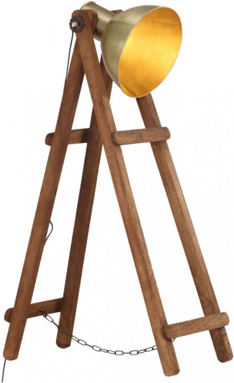 Stehlampe Messing E27 Mango Massivholz Vidaxl