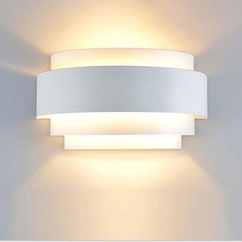 Vtizikl Applique Murale LED Design Simple Intérieur Métal Applique Murale Chambre Escalier Blanc Chaud