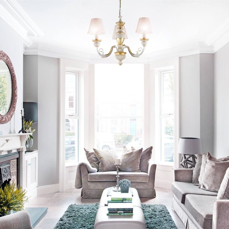 Deckenleuchte Stenico, Strukturmaterial aus Harz, Gold 69