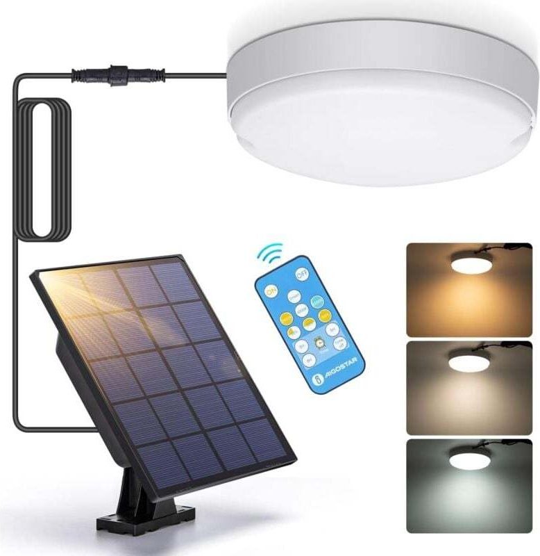 50-W-LED-Solar-Außenleuchte mit Fernbedienung, Schutzart IP65, einstellbare Farbtemperatur 3000 K / 4000 K / 6500 K, Sol...